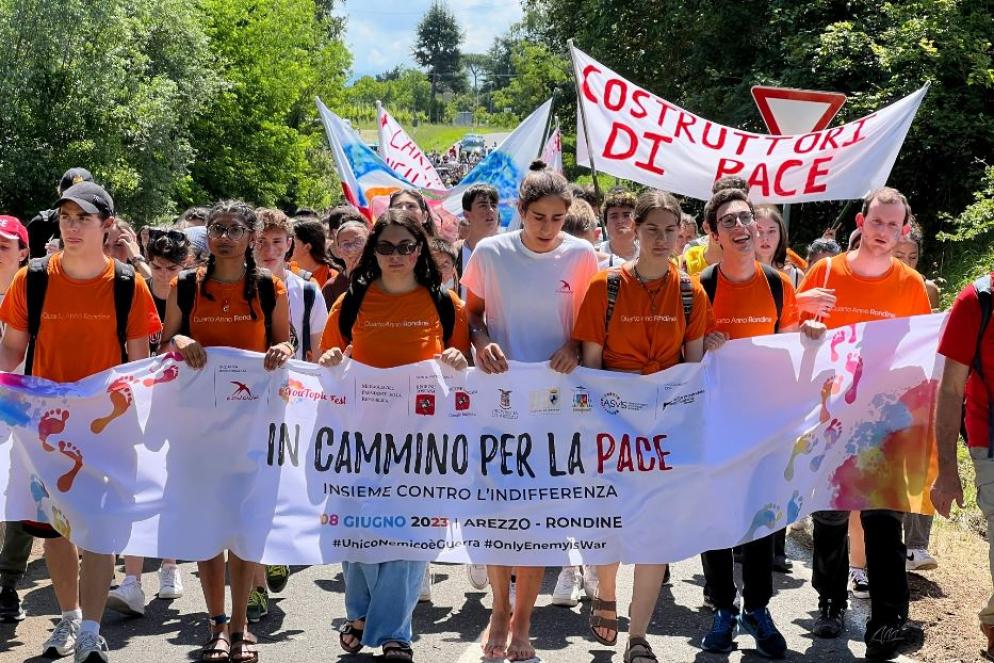 I 3mila giovani in cammino per la pace ad Arezzo con Rondine-Cittadella della pace - Gambassi