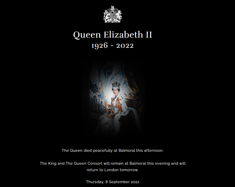 L'annuncio ufficiale di Buckingham Palace