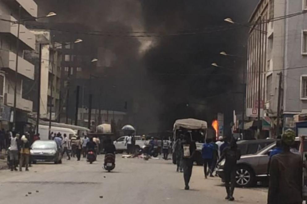 Un momento degli scontri a Dakar, in Senegal - Collaboratori