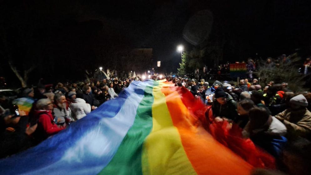 La partenza della marcia a Perugia - Foto Liverani