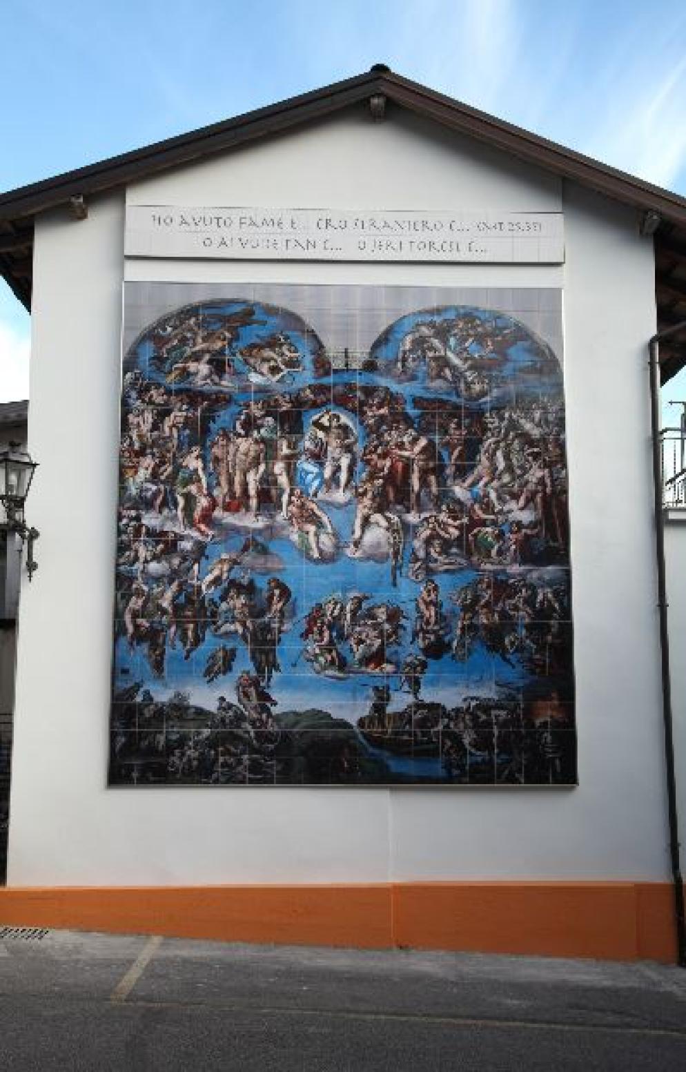 Cercivento, un'immagine del progetto “Una Bibbia a cielo aperto”: il Giudizio Universale - Associazione “Una Bibbia a cielo aperto”