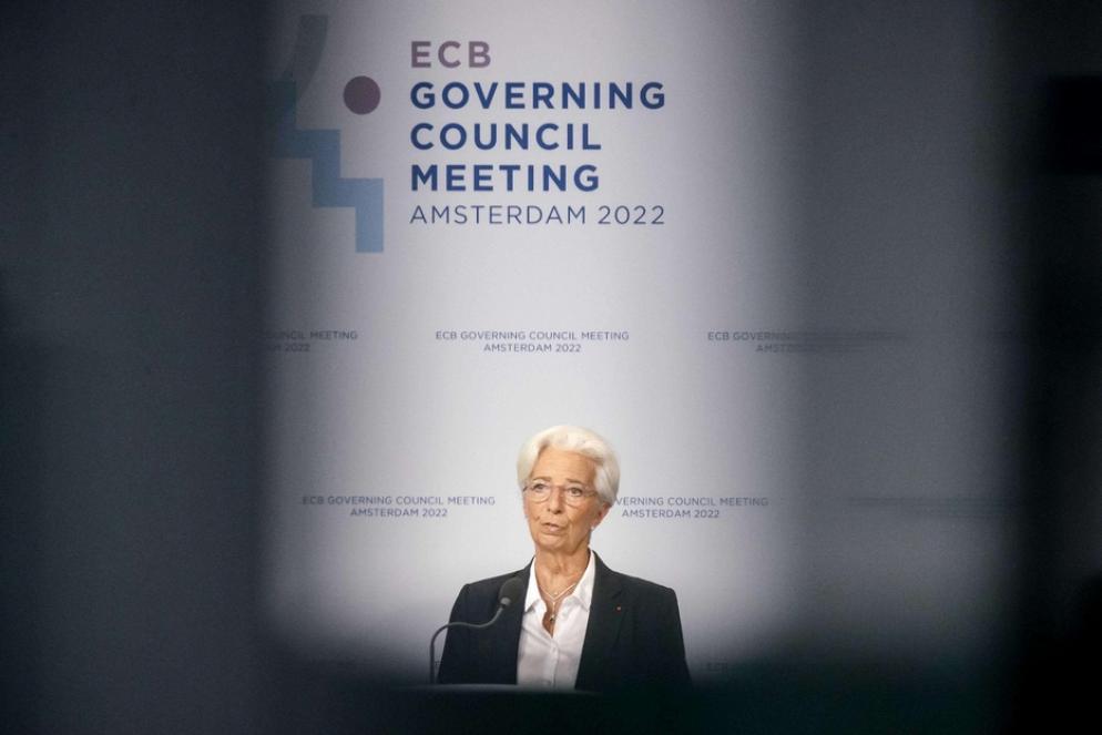 Christine Lagarde, presidente della Bce, nella conferenza stampa dello scorso 9 giugno - Ansa