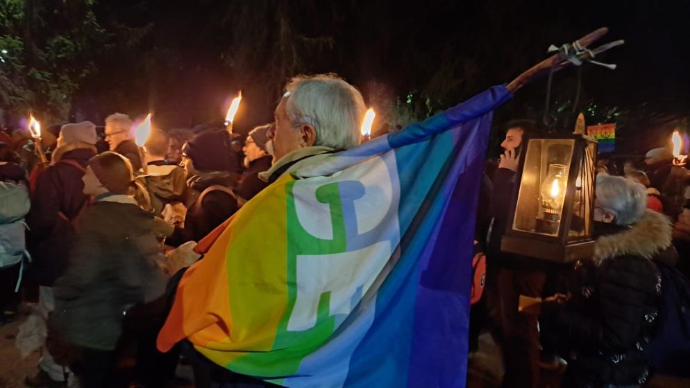 La partenza della marcia a Perugia - Foto Liverani