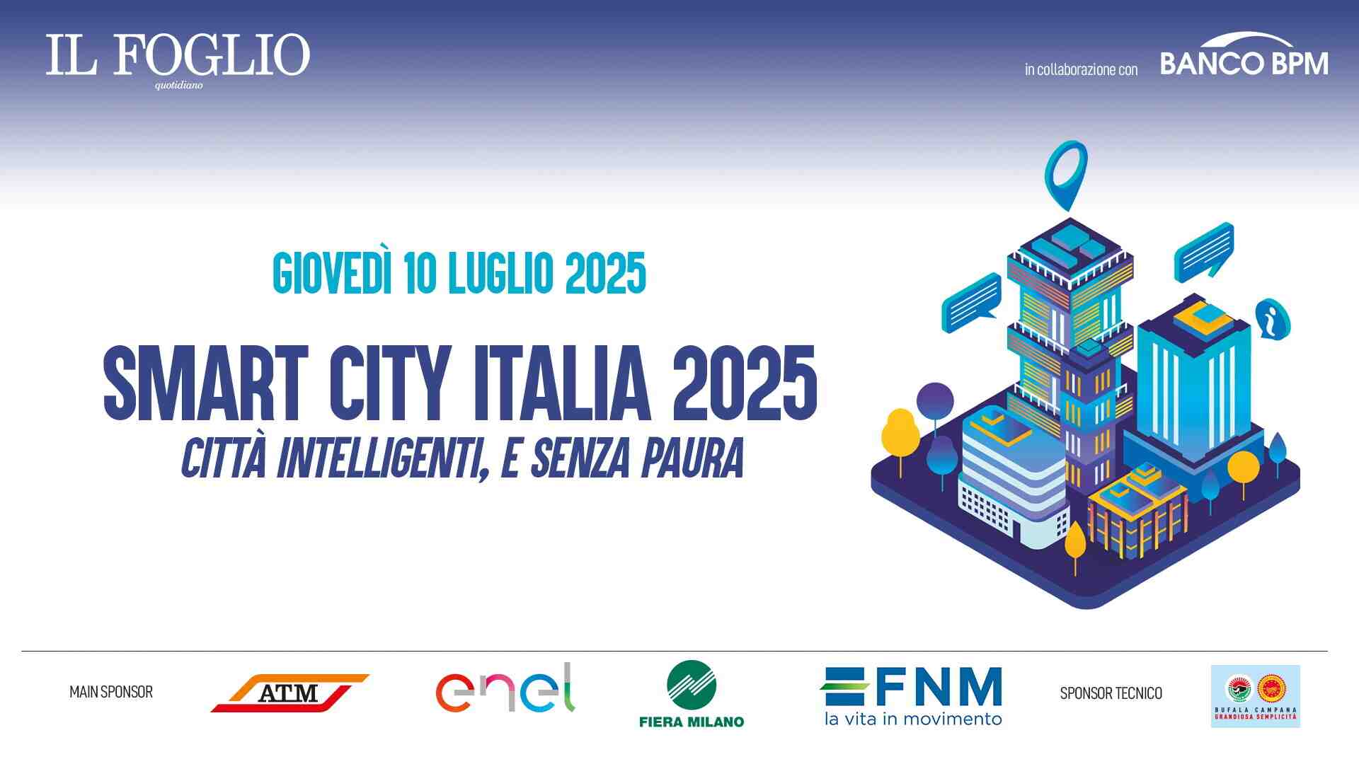 Smart City Italia 2025. Città intelligenti e senza paura. Segui la diretta