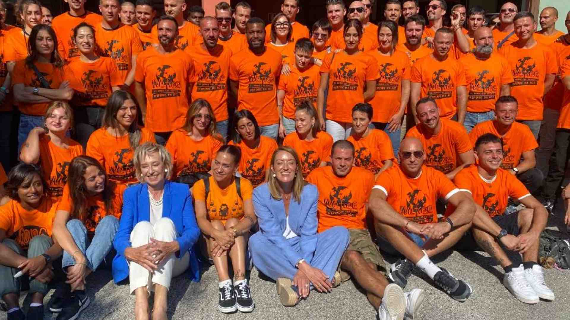 Metsola a San Patrignano: «Qui c'è un modello di welfare per l'Europa»