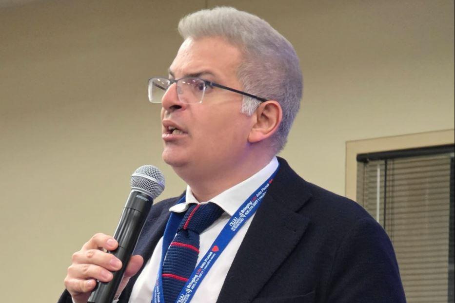 Giuseppe Grande durante il suo intervento al congresso di Heartbeat International - .