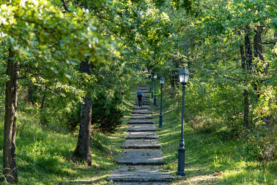 La salita alla Pieve del Parco di Santa Giulia - Unione comuni montani distretto delle ceramiche di Sassuolo