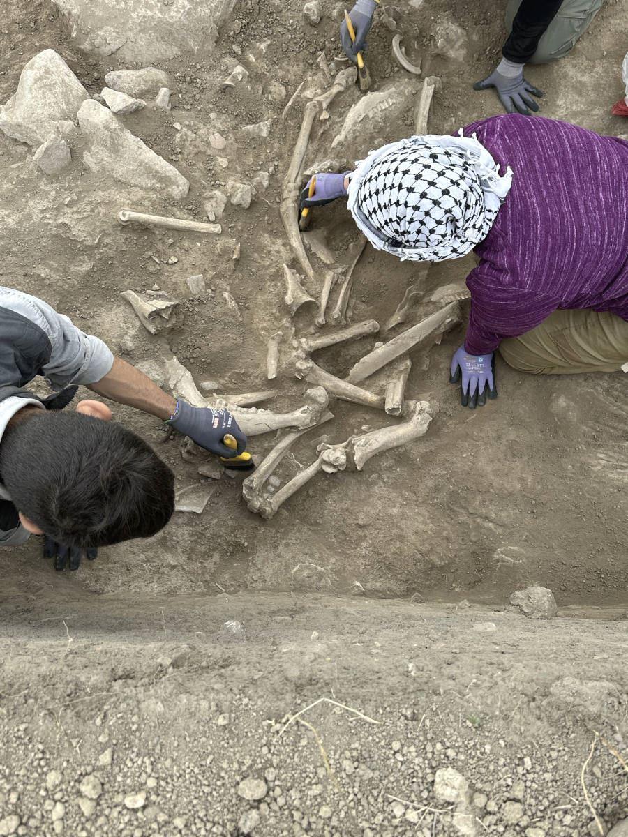 Un momento dello scavo - -