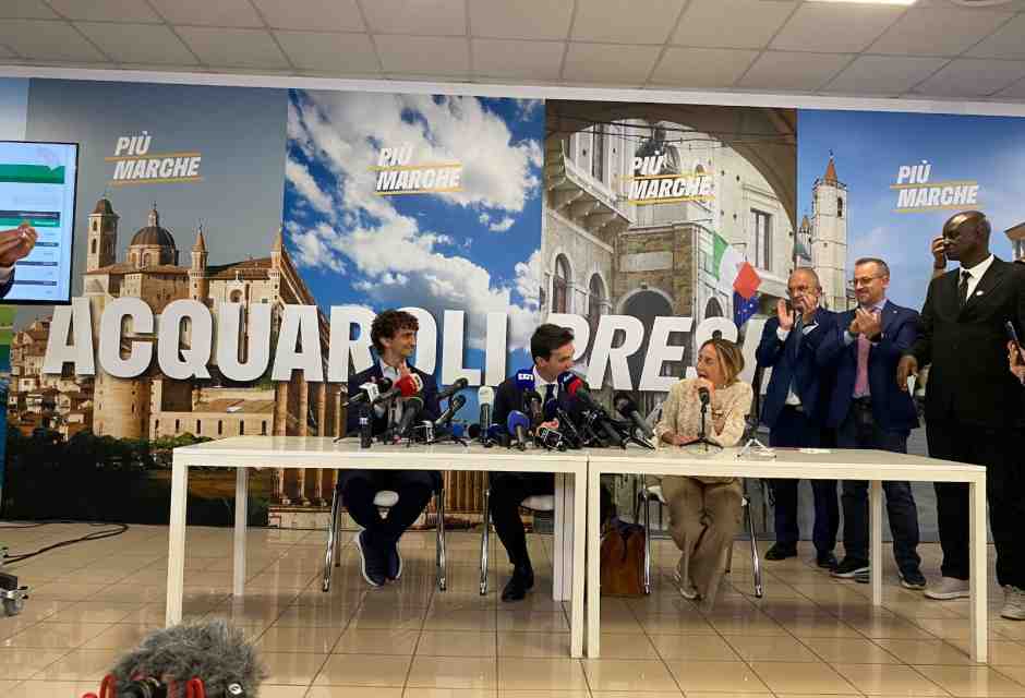 Nelle Marche vince Acquaroli, Ricci ammette la sconfitta