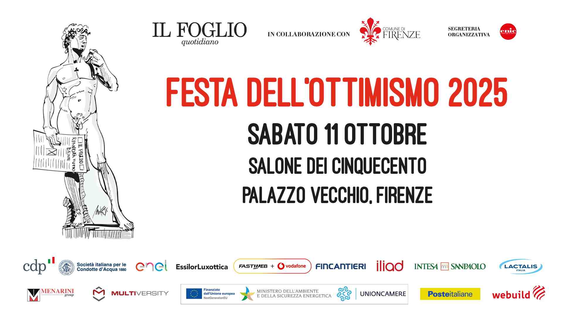 Il programma della Festa dell'ottimismo 2025, a Firenze