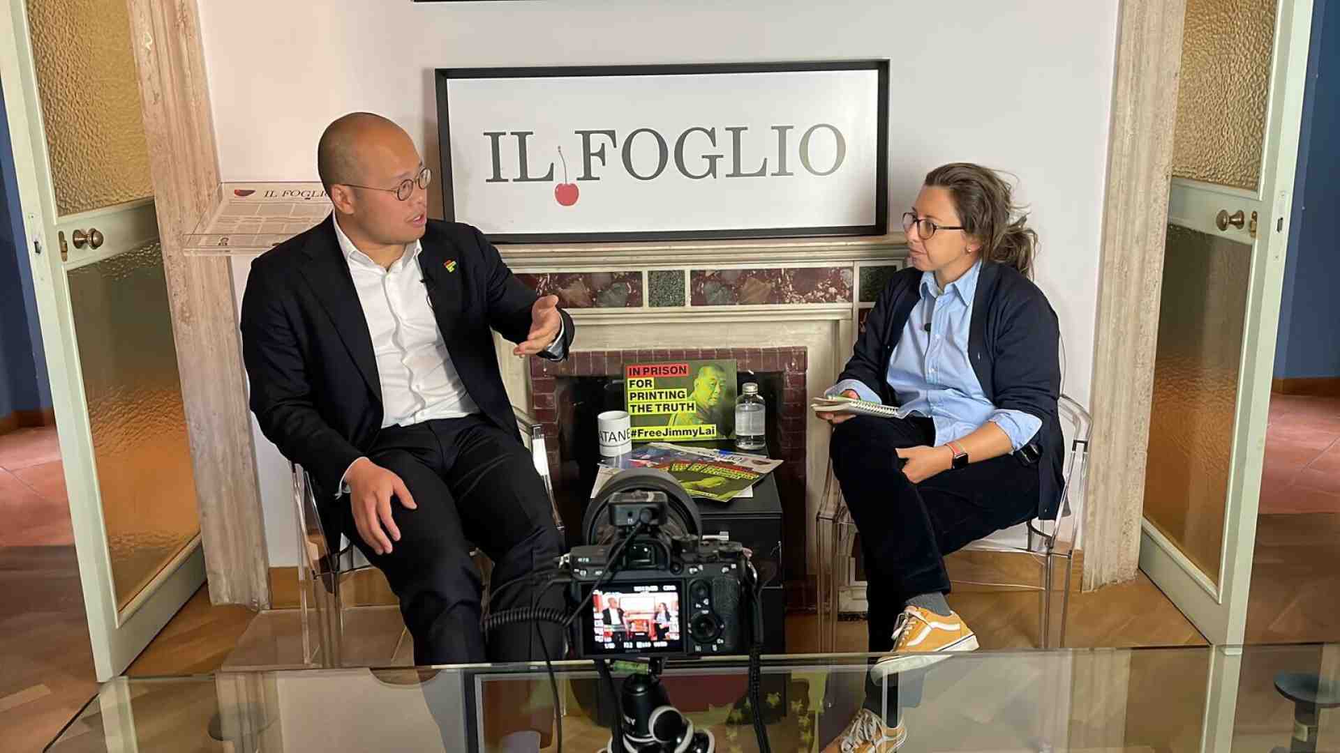 L'intervista in redazione a Sebastien Lai, figlio di Jimmy Lai