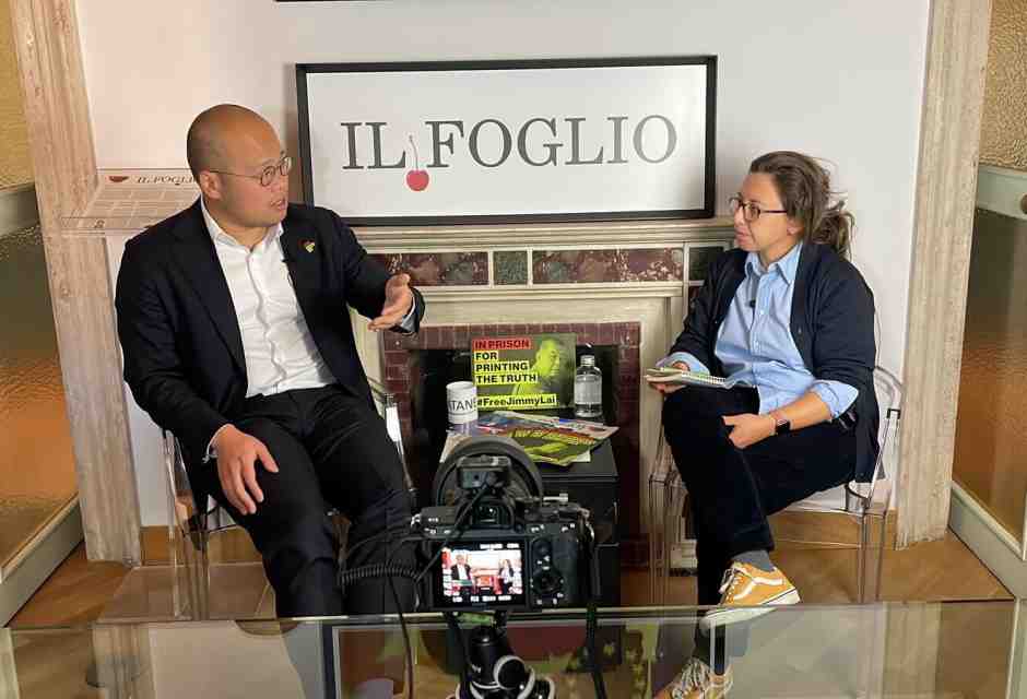 L'intervista in redazione a Sebastien Lai, figlio di Jimmy Lai