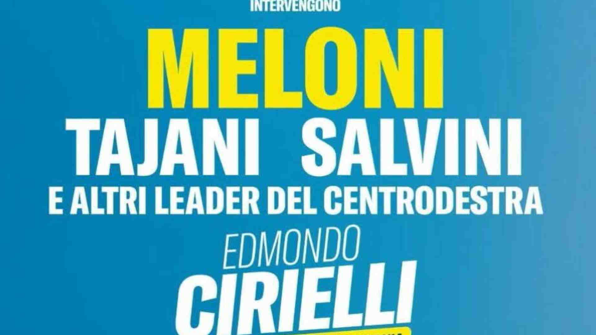 A Napoli il centrodestra fa sparire Lupi dai manifesti dei comizi con Meloni