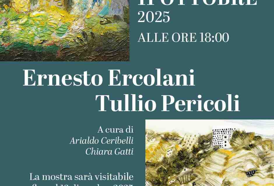 Ercolani e Pericoli si guardano e si parlano attraverso le loro opere. In mostra a Bergamo
