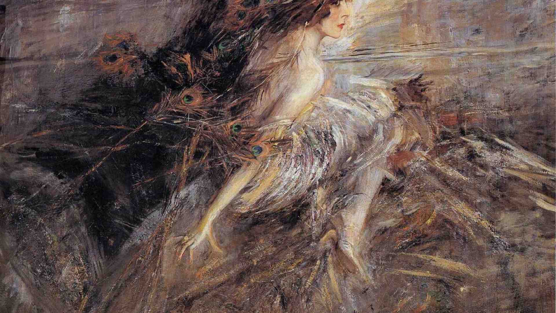 Giovanni Boldini - La marchesa Luisa Casati con penne di pavone