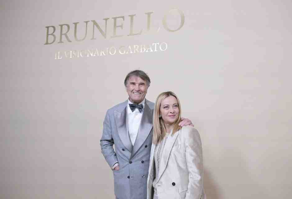 Difficile dire di no a Cucinelli. Anche per la premier