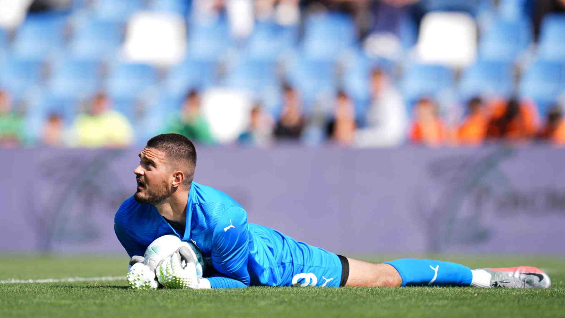 Il portiere del Sassuolo, Arijanet Murić (foto LaPresse) <br />