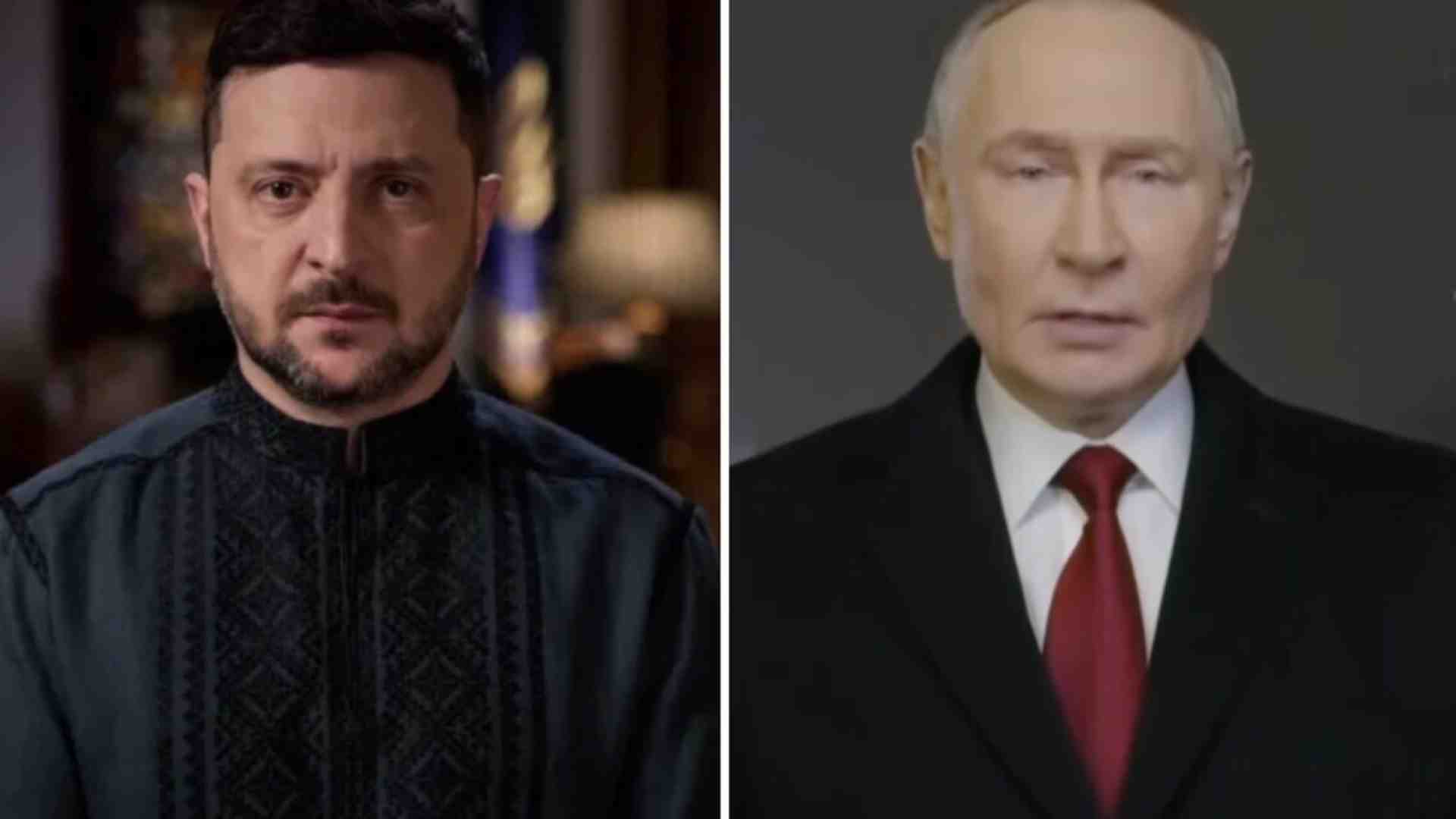 Per aprire il 2026 Zelensky parla di pace, Putin di vittoria