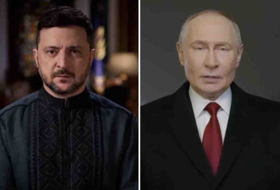 Per aprire il 2026 Zelensky parla di pace, Putin di vittoria