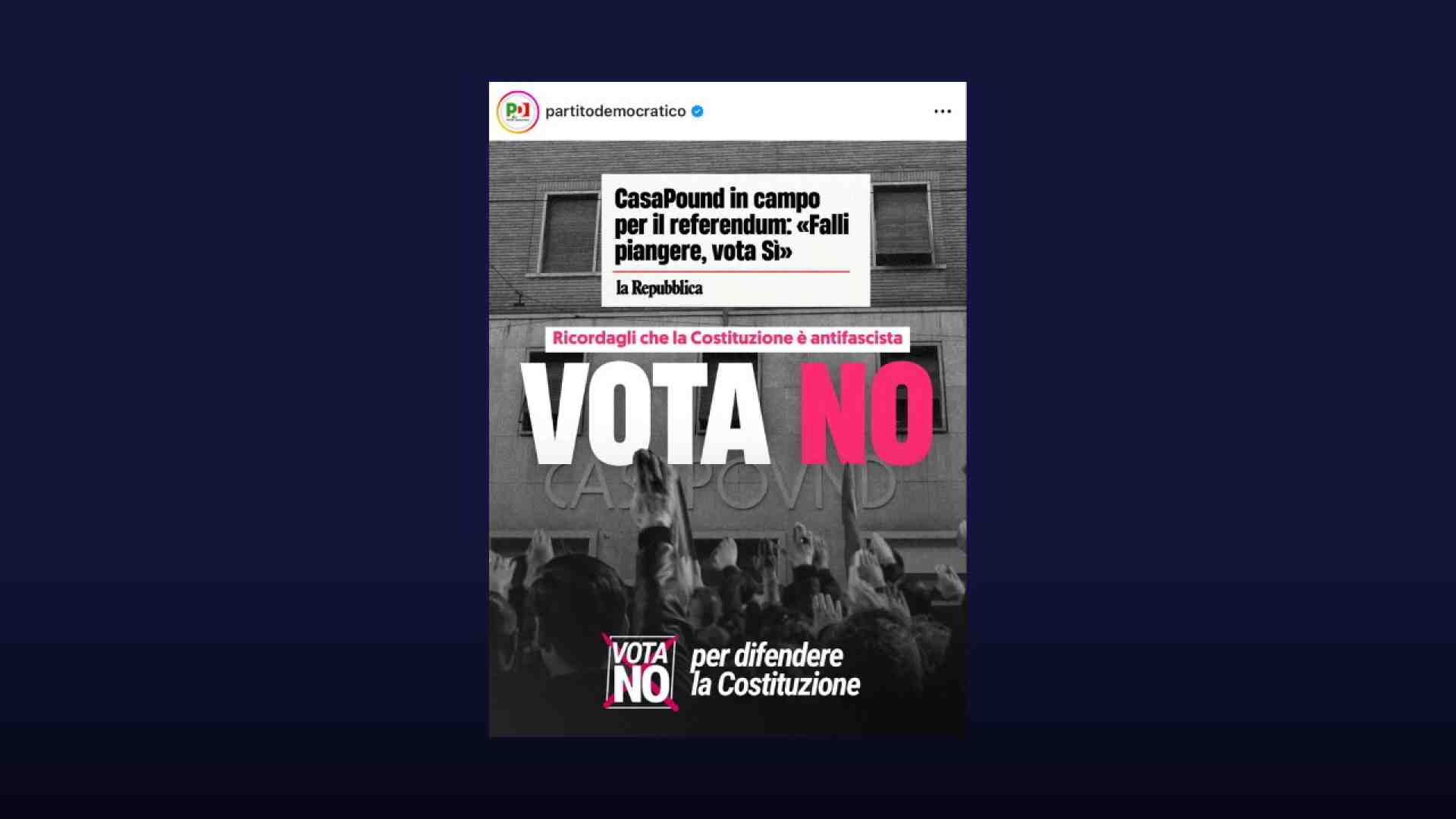 La campagna del Pd per il referendum: "CasaPound vota sì, votate no". Ma nel 2016 Schlein votava come loro