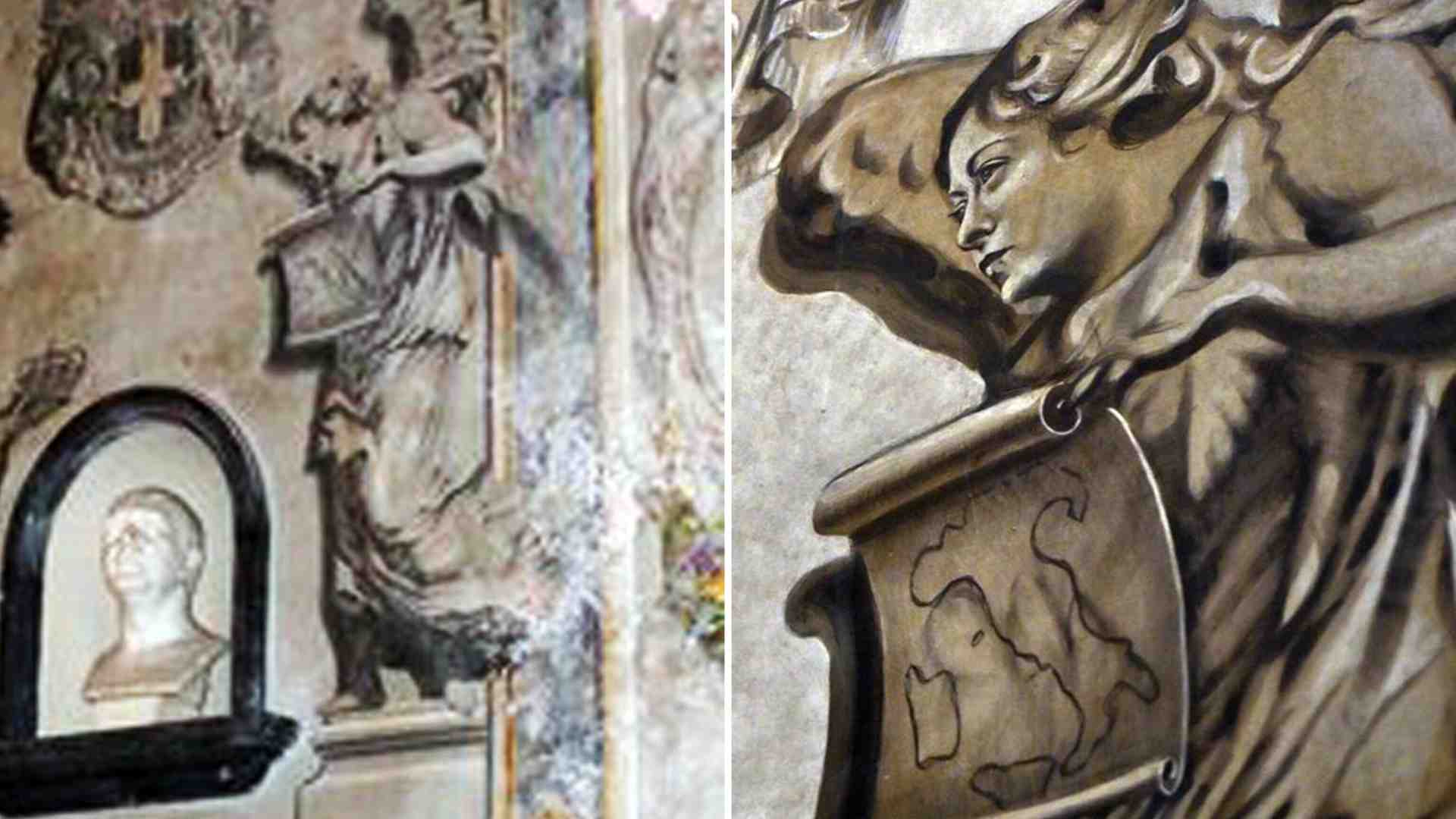 Il volto di Meloni in un affresco potrebbe allarmare pure i madonnari di Piazza Navona