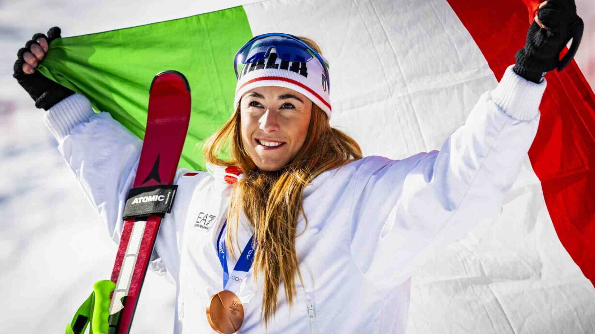 Bronzo per Sofia Goggia nella discesa libera. Vince Breezy Johnson