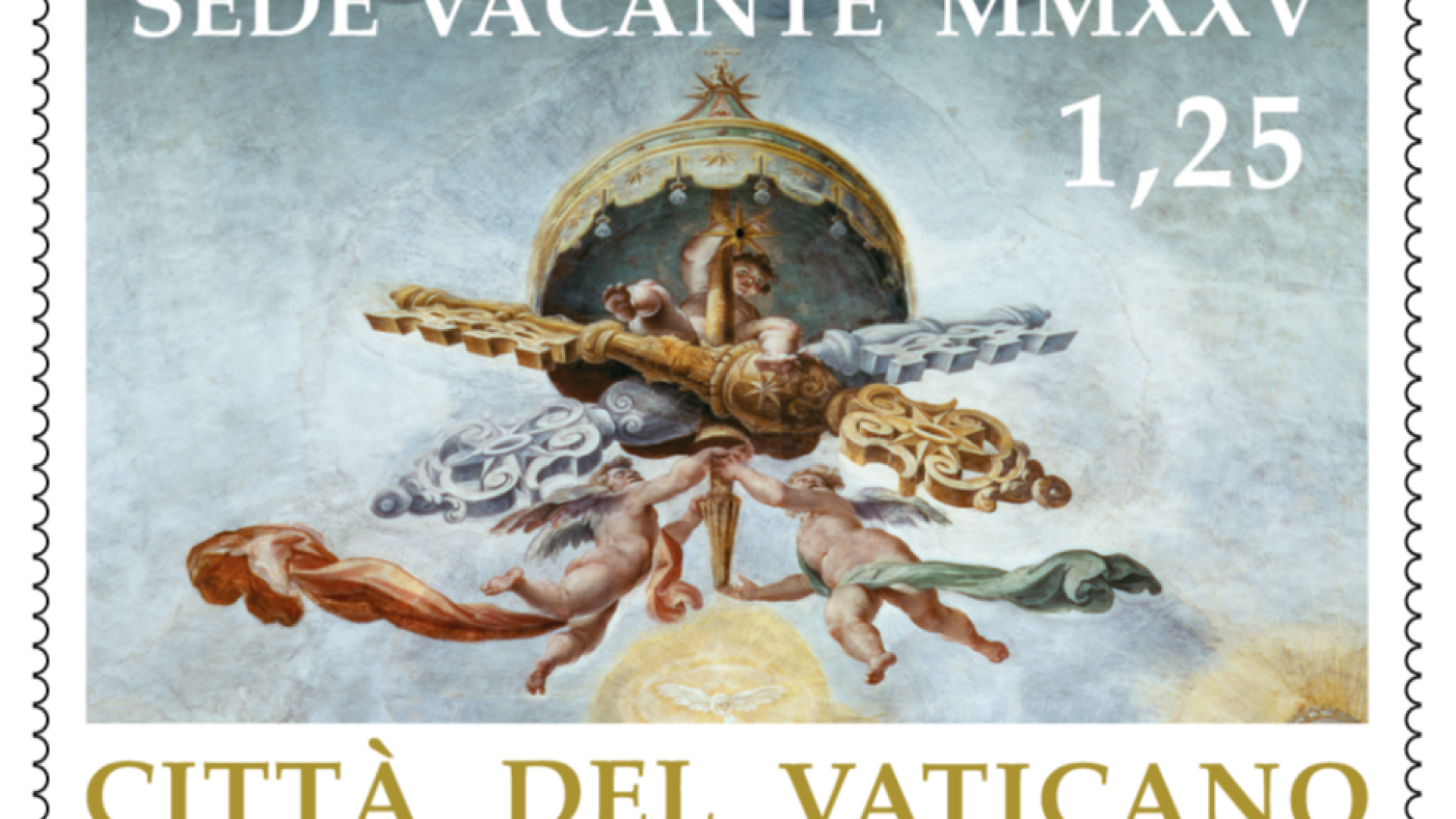 La Sede Vacante ha anche i suoi 4 francobolli. Ecco come sono fatti